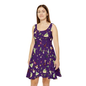 Ladies Dress, Disney, Skater Dress, Ladies Dress, Summer Dress, Cruise Dress, Princesses, Theme Park, Tiana, Frog, Princess, Sleeveless