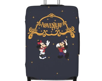 ディズニークルーズ ラゲッジカバー・タグ・ポーチ・セットおまけ付き アドベンチャー ラゲッジカバー、ミッキー、ミニー、トラベル