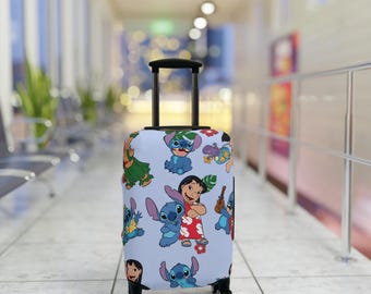 Funda de equipaje Disney, Lilo y Stitch, accesorios de viaje, funda de equipaje para niños, funda de equipaje para mujer, funda de maleta, princesa, inspirada en Disney