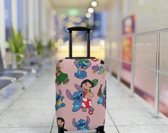 Funda de equipaje Disney, Lilo y Stitch, accesorios de viaje, funda de equipaje para niños, funda de equipaje para mujer, funda de maleta, princesas, inspirada en Disney