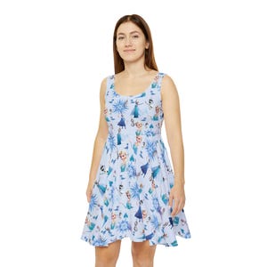 Ladies Dress, Disney, Skater Dress, Ladies Dress, Summer Dress, Cruise Dress, Princesses, Theme Park, Fun Dress, Princess, Sleeveless