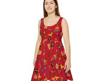 Ladies Dress, Simba, Skater Dress, Lion King, Sun Dress, Summer Dress, Cruise Dress, Theme Park, Fun Dress, Princess, Disney, Pumba,Timon