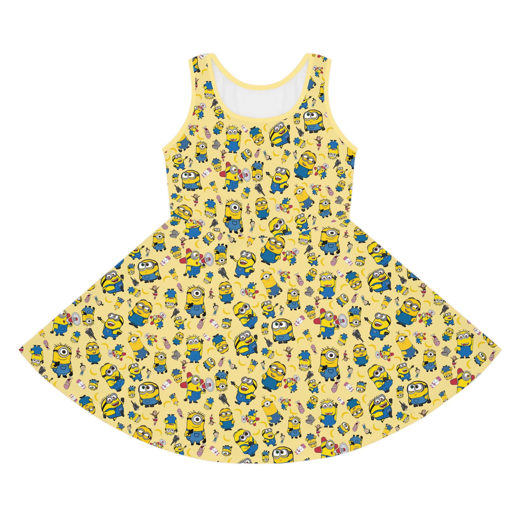 minion theme birthday dress Despicable me tutu dress-minion tutu dress- Minion Dress- Minion costume main image 1