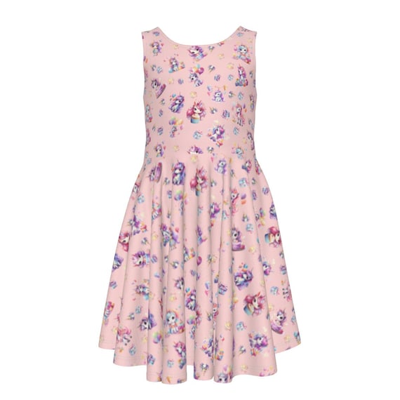 unicorn skater dress [S-3XL] Gothic Skeleton Unicorns Skater Dress S / Black/Purple