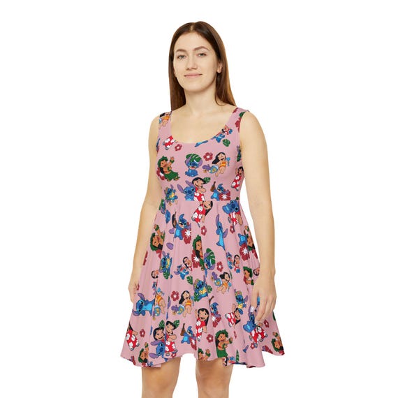 lilo and stitch skater dress Disney Lilo & Stitch French Terry Skater Dress 10-12