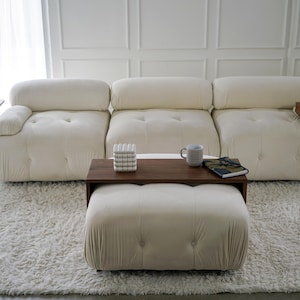 Wood over ottoman tray table designed as a coffee table top for ottoman or sofa provides a stable surface for drinks snacks remotes or decor ideal as a cocktail tray or ottoman table overlay for modern living room storage and serving convenience