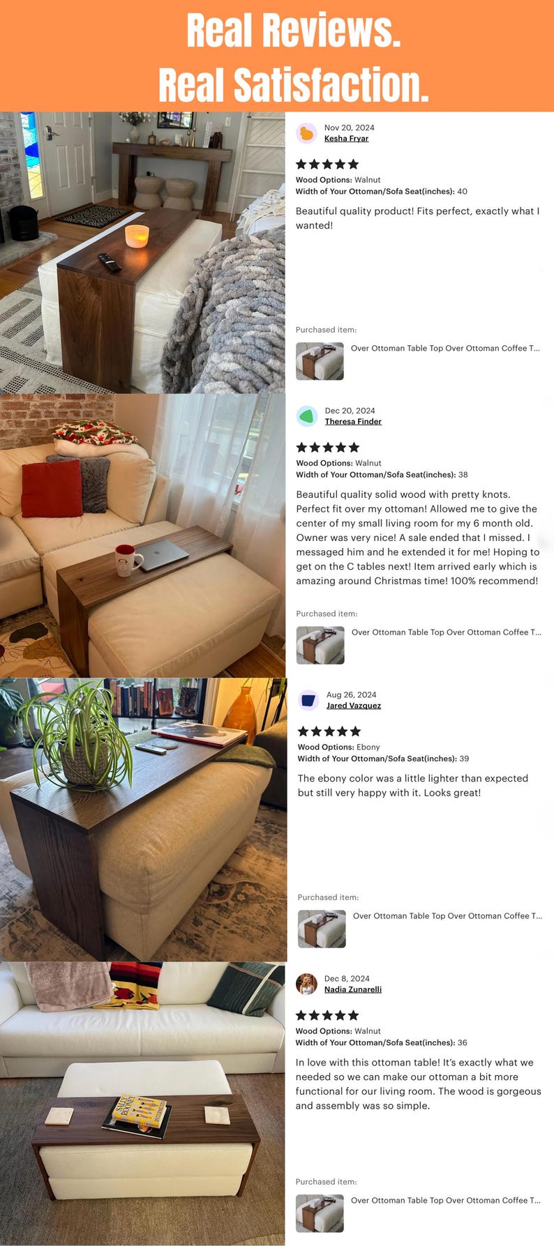 Wooden over ottoman tray table for snacks drinks and more doubles as a coffee table top overlay or sofa tray stylish and practical solution for maximizing ottoman use in compact or multifunctional living spaces