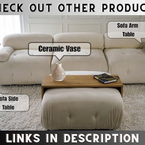 Minimalist over ottoman tray made of wood provides a clean modern surface for eating working or relaxing from the sofa ideal for drinks snacks laptops or books this ottoman cover table blends seamlessly with contemporary furniture styles