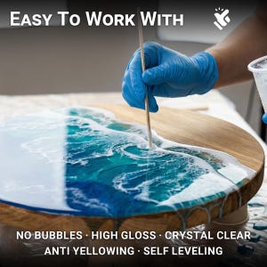 Art Epoxy Resin Kit Bubble Free Resin Epoxy for Craft Resin Crystal Clear Resin for DIY Art Epoxy Resin Art Craft Clear Epoxy Casting Resin