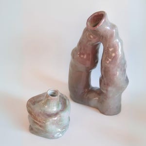 Abstract Sculptural Vase Handmade Ceramic Art Vase Artistic Pottery Statement Piece Home Decor Modern Ceramic Art Table Centerpiece Gift
