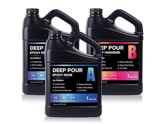 Deep Pour Epoxy Resin Kit Bubble Free Resin Epoxy Resin for River Tables Crystal Clear Resin Clear Resin for Casting 2-4 Inch Thick Pour
