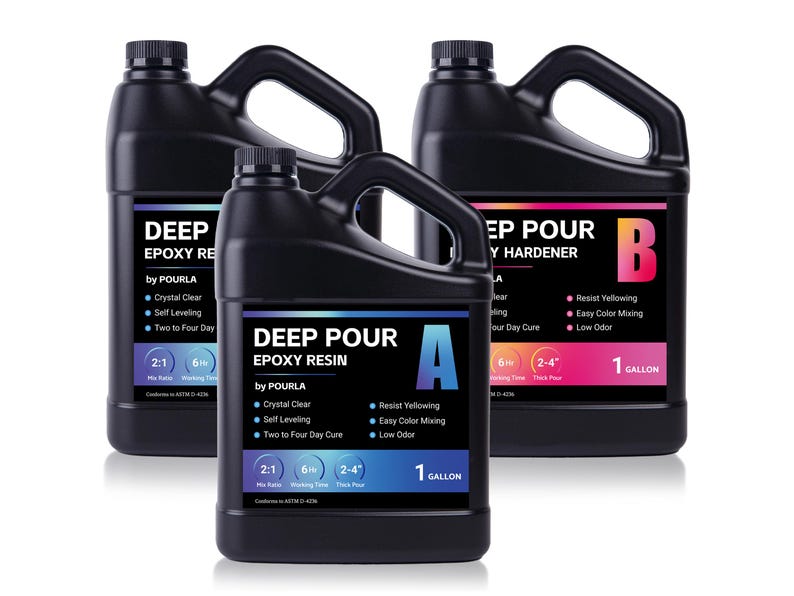 Deep Pour Epoxy Resin Kit Bubble Free Resin Epoxy Resin for River Tables Crystal Clear Resin Clear Resin for Casting 2-4 Inch Thick Pour