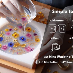 Art Epoxy Resin Kit Bubble Free Resin Epoxy for Craft Resin Crystal Clear Resin for DIY Art Epoxy Resin Art Craft Clear Epoxy Casting Resin