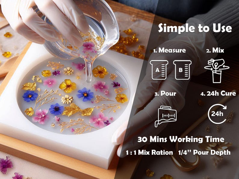 Art Epoxy Resin Kit Bubble Free Resin Epoxy for Craft Resin Crystal Clear Resin for DIY Art Epoxy Resin Art Craft Clear Epoxy Casting Resin
