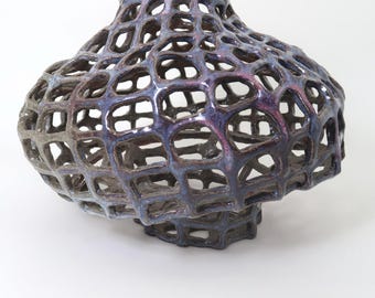 Escultura de cerámica hecha a mano con diseño de concha, arte contemporáneo, centro de mesa, adorno de mesa, pieza decorativa moderna para el hogar, gran pieza decorativa