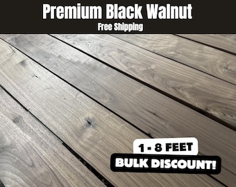 4/4 Premium Black Walnut Lumber Board Walnut Wood Plank Walnut Board Walnut DIY Wood Craft Supply Black Walnut Slab Solid Walnut 6 Inch Wide