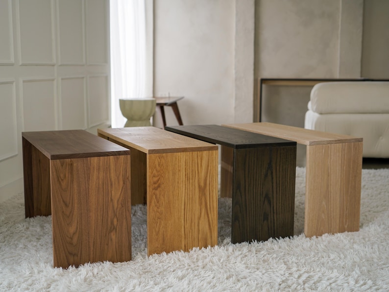 Multipurpose wood tray table that fits over ottoman surface transforming it into a functional coffee table use as an ottoman cocktail tray sofa arm tray or snack table overlay ideal for modern minimalist or rustic home decor styles