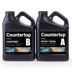 Countertop Epoxy Resin Kit Food Safe Heat Resistant Resin for Countertops Tabletop Resin Bar Top Epoxy DIY Art Craft Coating Surface Finish