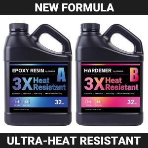 Ultra Heat Resistant Epoxy Resin Kitchen Safe High Temperature Coating for DIY Coasters Trays Crafts Countertops Tumblers River Tables