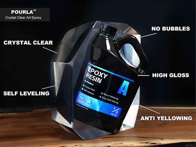 Art Epoxy Resin Kit Bubble Free Resin Epoxy for Craft Resin Crystal Clear Resin for DIY Art Epoxy Resin Art Craft Clear Epoxy Casting Resin