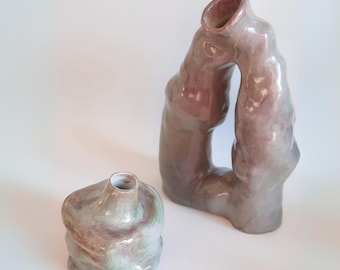 Abstract Sculptural Vase Handmade Ceramic Art Vase Artistic Pottery Statement Piece Home Decor Modern Ceramic Art Table Centerpiece Gift