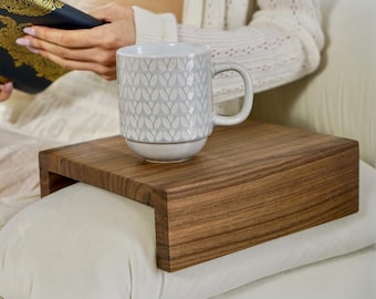 Walnut Couch Arm Tray Table Sofa Armrest Table Wood Couch Side Table Sofa Arm Table Wood Sofa Side Table Couch Arm Table Sofa Arm Tray Table