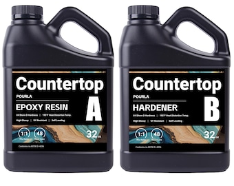 Countertop Epoxy Resin Kit Food Safe Heat Resistant Resin for Countertops Tabletop Resin Bar Top Epoxy DIY Art Craft Coating Surface Finish