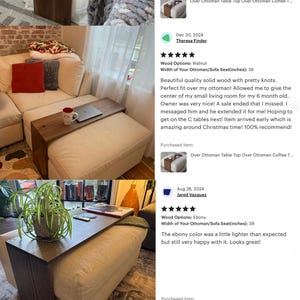 Multipurpose wood tray table that fits over ottoman surface transforming it into a functional coffee table use as an ottoman cocktail tray sofa arm tray or snack table overlay ideal for modern minimalist or rustic home decor styles