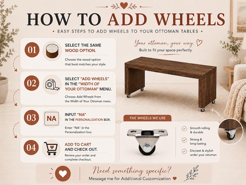 Wooden ottoman tray table designed to rest securely over your ottoman or cushioned coffee table works as a cocktail tray sofa table or decorative top adds both function and style to your living room or apartment space