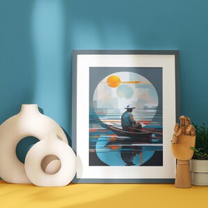 The Fisherman 1 to print, ratio 2:3 40x60 cm / 30x45 cm / 20x30 cm / 10x15 cm - Instant download