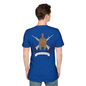 Molon Labe Crossed Rifles T-Shirt | 2nd Amendment Spartan Shield Tee | Pro Gun Patriot Gift