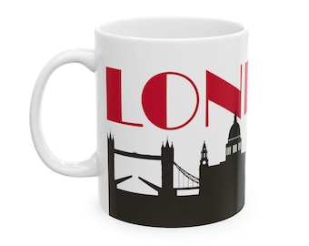 Mok Skyline van Londen | Koffiemok skyline van Londen, Big Ben, London Eye