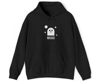 Sudadera Pixel Ghost / Sudadera retro de fantasma Boo de 8 bits, unisex, regalo de Halloween para gamers.