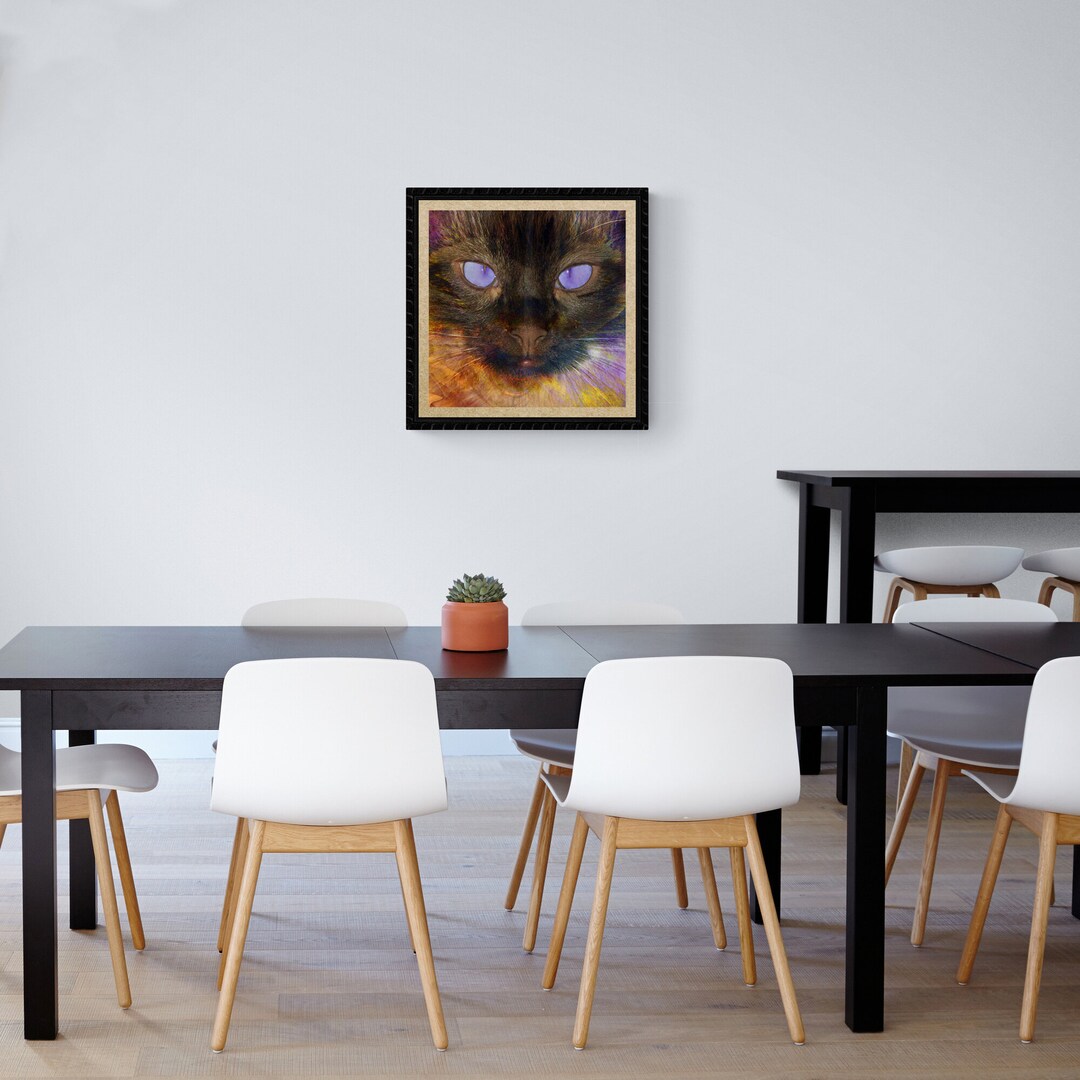 Printable Siamese Cat Wall Art Downloadable Cat Art Colorful Etsy