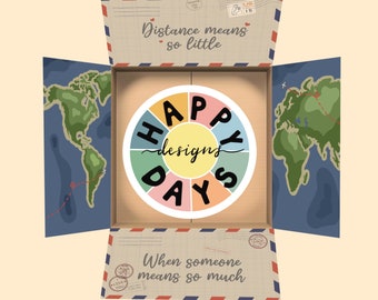 Long distance care package sticker kit/care package flaps/gift box decor/lover gift/deployment gift/college gift/usps flat rate box flaps
