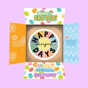 Digital Care Package Labels – Easter Care Package Gift, Printable Box Flaps for Long Distance or Military, Instant Download