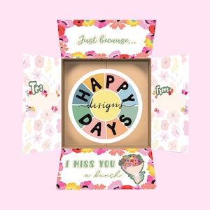 Digital Care Package Labels – Miss You A Bunch, Cute Spring Theme, Printable Box Flaps for Long Distance or Military, Instant Download