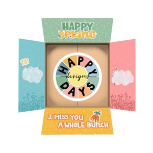 Digital Care Package Labels – Cute Spring Theme, Printable Box Flaps for Long Distance or Military, Instant Download