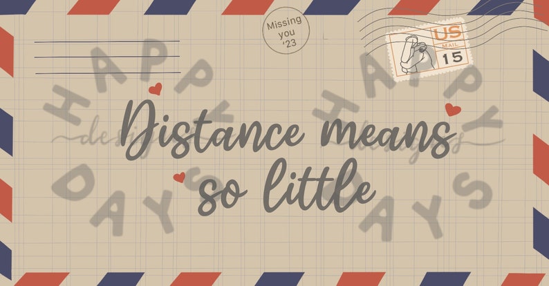 Long Distance Sticker Long Distance Care Package Sticker Kit/care Package Flaps/gift Box ...