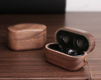 Custom  Sony Wood Headphone Case for  WF-1000xm5xm4,  Earpods Cover with Keychain, Birthday Gift, Gift for Him/Her, Father Gift