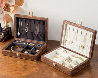 Personalized Engraved Jewellry Box, Storing Earrings, Necklaces, Bracelets, Rings, Personal Bands, and Other Small Accessories