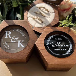 Benutzerdefinierte Triple Slot Hochzeit Ringbox, Hochzeit Ring Box 3 Slot, 3 Slot Ringbox, Ringbox mit drei Slots, Samt Ringbox 3 Slots, 3 Ringhalter