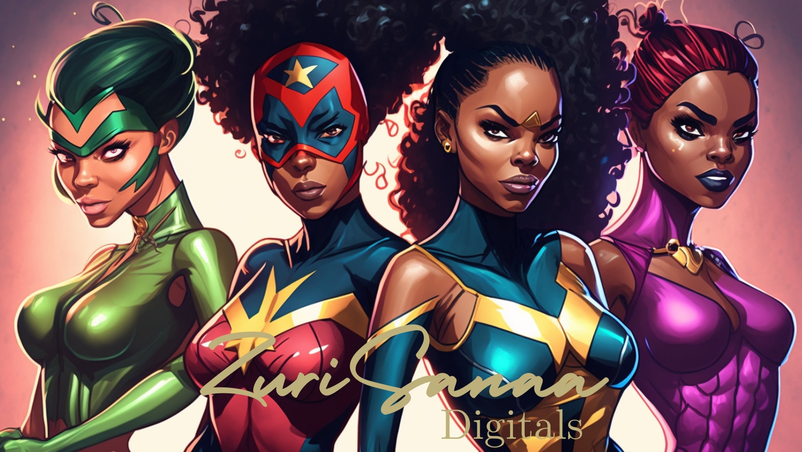 Black Female Superhero Digital Download - Etsy