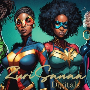 Black Female Superhero Digital Download
