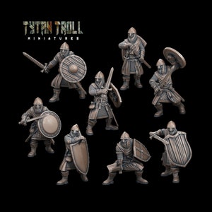 8PC City Soliders For Table Top Games, DnD, Wargames, Pathfinder, Minis By Tytan Troll