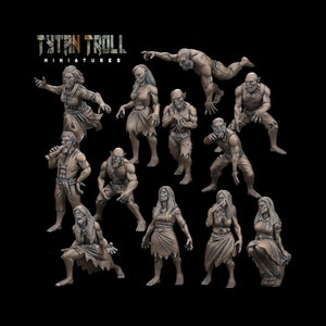 12PC Vampire Spawns, Miniature Vampire Spawns For Table Top Games, dnd, Wargames, Pathfinder, Minis By Tytan Troll