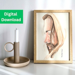 Hand Painted LDS Jesus Christ Portrait Print - Perfect Christian Gift for Baptism, Housewarming - Inspiring LDS Art Picture