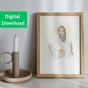 Inspiring LDS Christ Artwork - Téléchargement numérique pour votre programme à la maison ou à l'église - Thème "Viens et suis-moi""