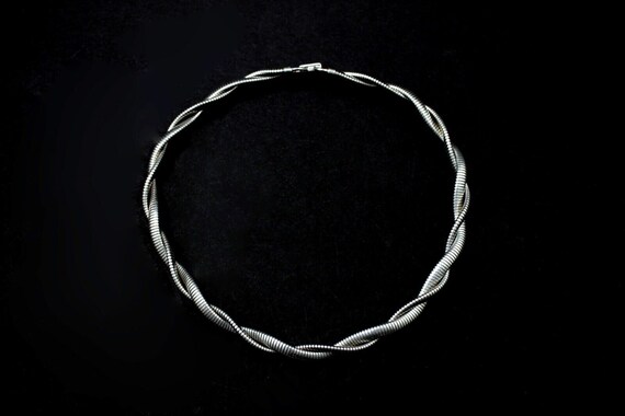 Signed Forstner Sterling Silver Double Snake Chai… - image 3