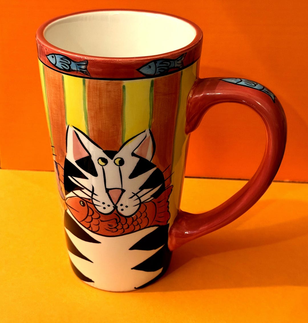 CANDACE REITER CATZILLA Collection 'fish in Mouth Cats